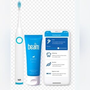 NEW BEAM BRUSH BLUETOOTH
SMART ELECTRIC SONIC
TOOTHBRUSH (BLUE)